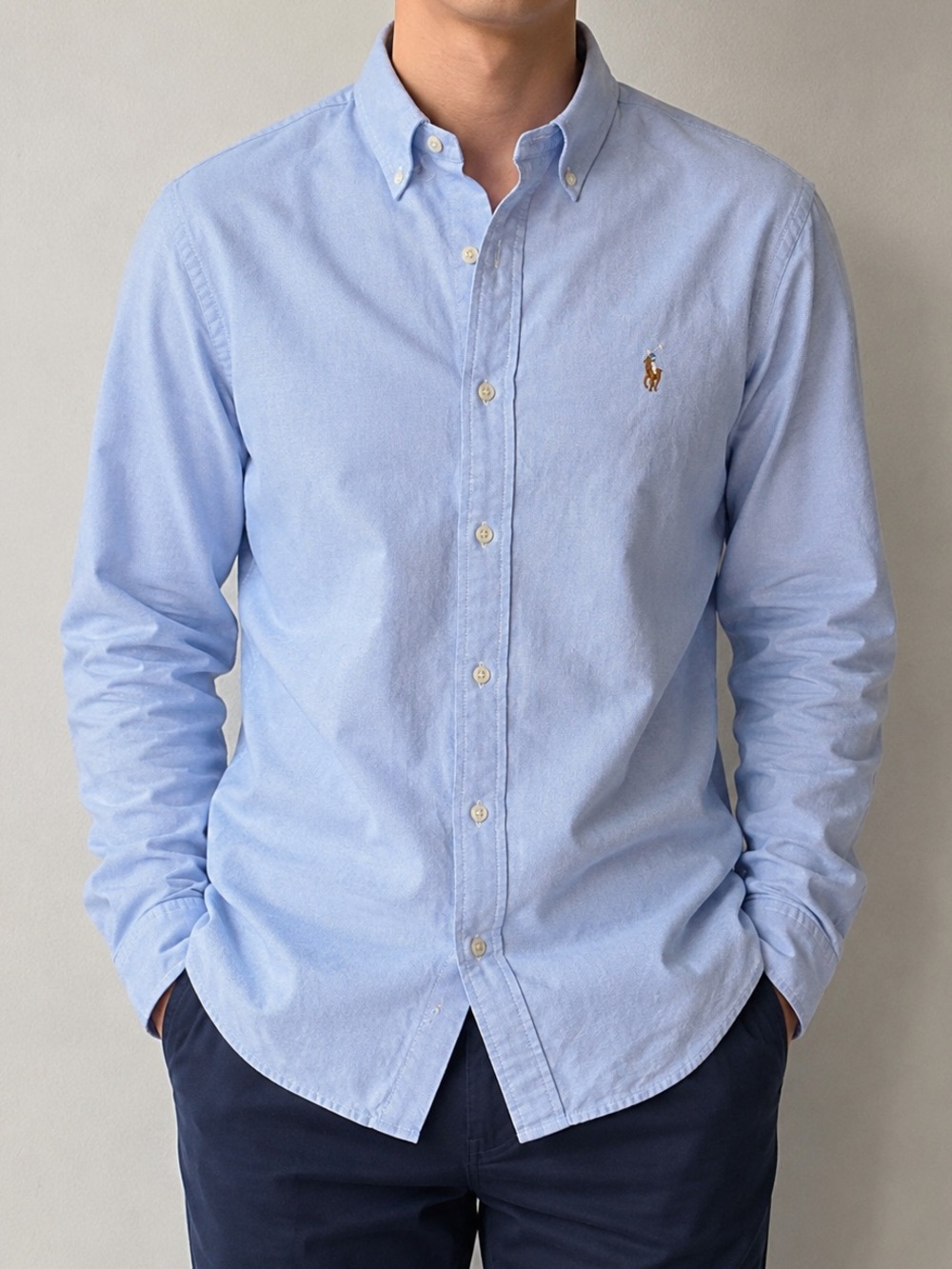 NEW Polo Ralph Lauren Men’s Classic Fit Oxford Shirt Blue Preppy Button Down